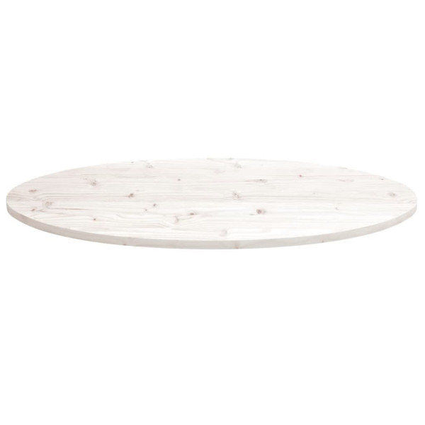 Tablero de mesa ovalado madera maciza pino blanco 110x55x2.5 cm M 3