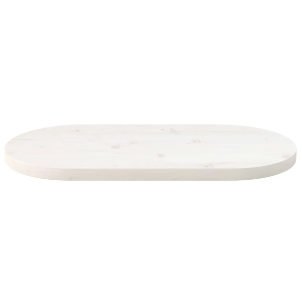 Tampo de mesa oval 70x35x2.5 cm pinho maciço branco M 3