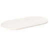 Tampo de mesa oval 100x50x2.5 cm madeira de pinho maciça branco 1
