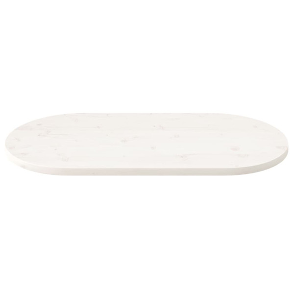 Tampo de mesa oval 100x50x2.5 cm madeira de pinho maciça branco M 3