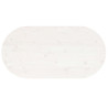 Tampo de mesa oval 100x50x2.5 cm madeira de pinho maciça branco 4