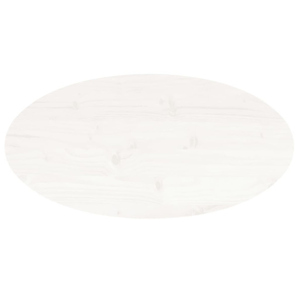 Tablero de mesa ovalado madera maciza pino blanco 80x40x2.5 cm M 4