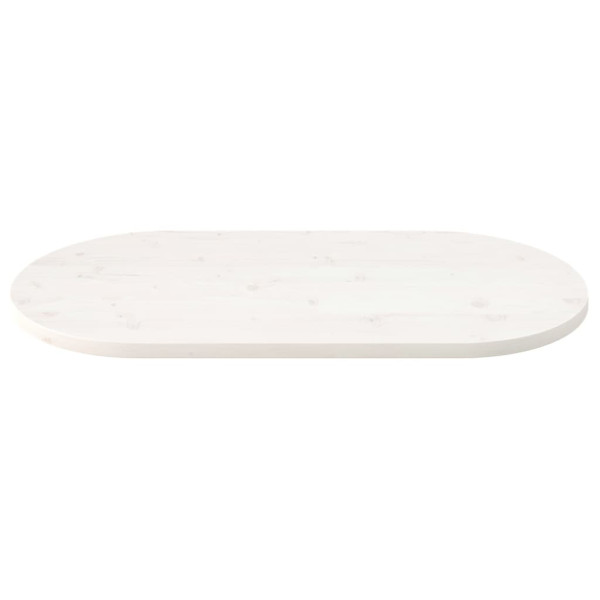 Tablero de mesa ovalado madera maciza pino blanco 90x45x2.5 cm M 3