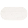 Tampo de mesa oval 90x45x2.5 cm madeira de pinho maciça branco 4