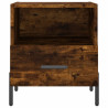 Mesita de noche madera ingeniería roble ahumado 40x35x47.5 cm 4