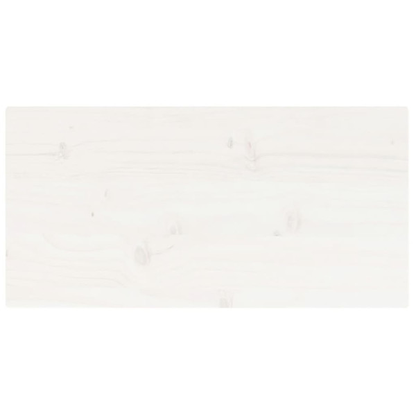 Tampo de mesa retangular 80x40x2.5 cm pinho maciço branco M 4