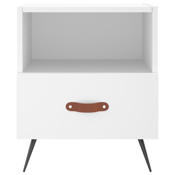 Mesa de cabeceira 40x35x47.5 cm derivados de madeira branco M 4