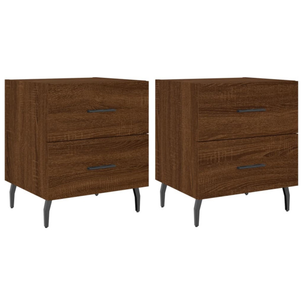 Mesa de cabeceira 2 pcs derivados de madeira carvalho castanho M 2