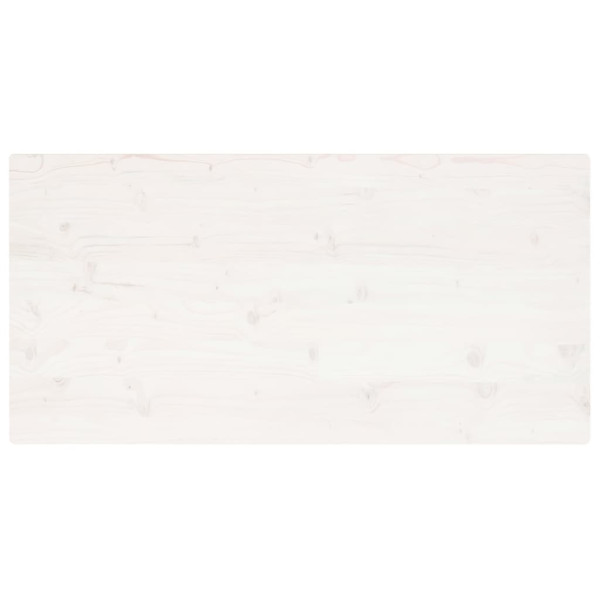 Tampo de mesa retangular 100x50x2.5 cm pinho maciço branco M 4