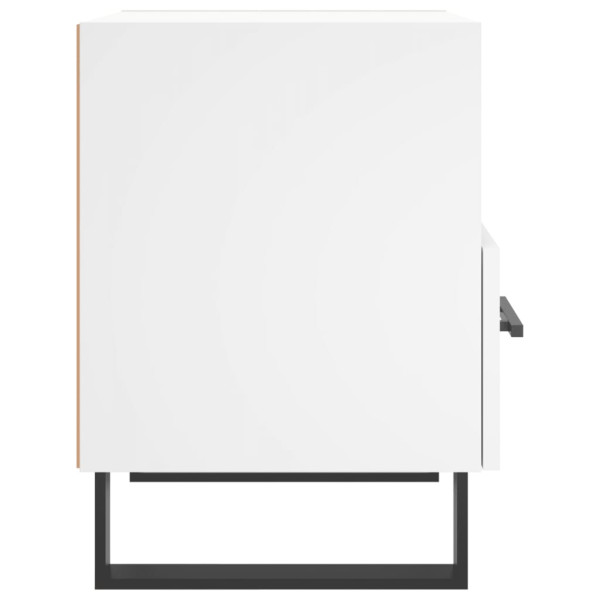 Mesa de cabeceira em madeira de engenharia branca 40x35x47,5 cm M 5