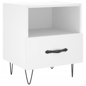 Mesa de cabeceira 40x35x47.5 cm derivados de madeira branco H