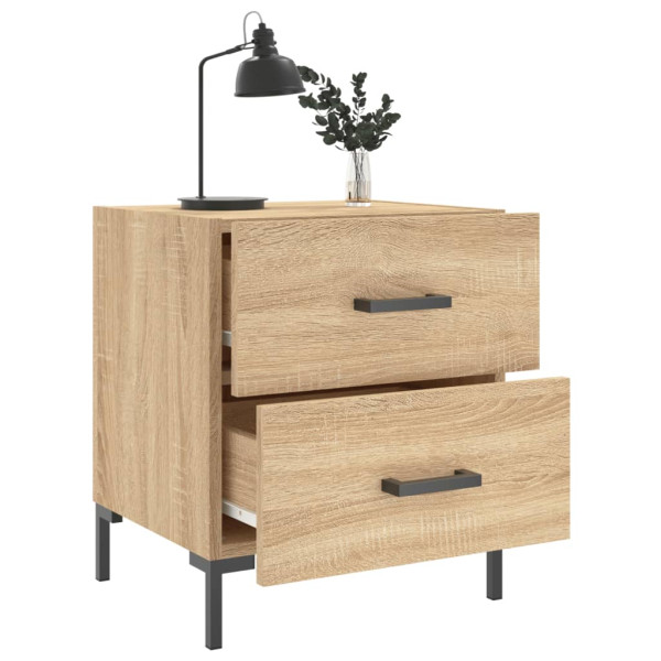 Mesita noche 2 uds madera ingeniería roble Sonoma 40x35x47.5 cm M 3