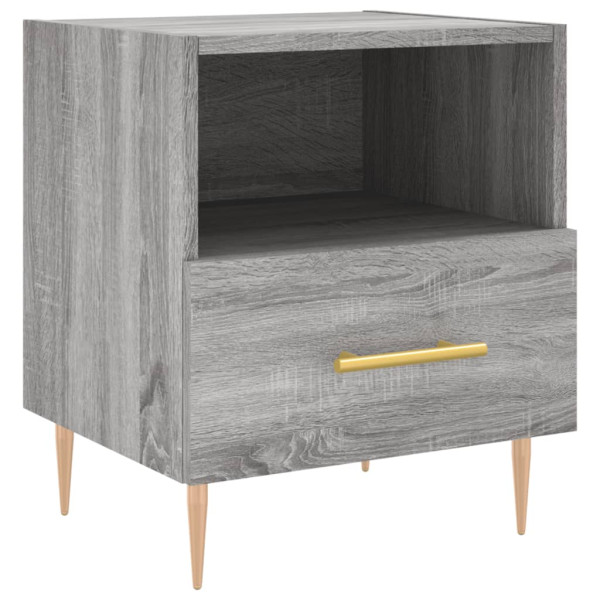 Mesita de noche madera de ingeniería gris Sonoma 40x35x47.5 cm M 2
