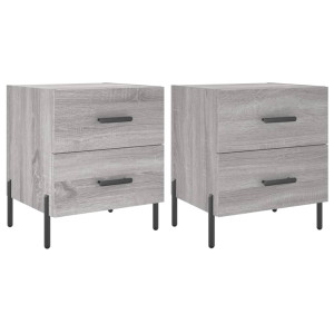 Mesas de cabeceira 2 pcs derivados de madeira sonoma cinza H