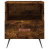 Mesita de noche madera ingeniería roble ahumado 40x35x47.5 cm 4