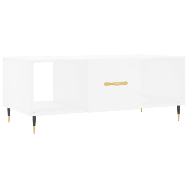 Mesa de centro madera contrachapada blanco 102x50x40 cm M 2
