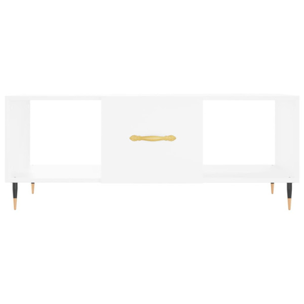 Mesa de centro madera contrachapada blanco 102x50x40 cm M 5