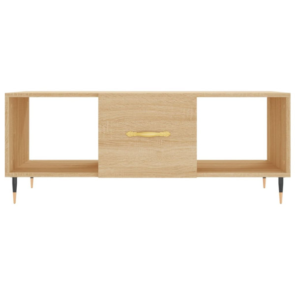Mesa de centro madera contrachapada roble Sonoma 102x50x40 cm M 5