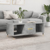Mesa de centro madera contrachapada gris hormigón 102x50x40 cm 1