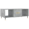 Mesa de centro madera contrachapada gris hormigón 102x50x40 cm 2