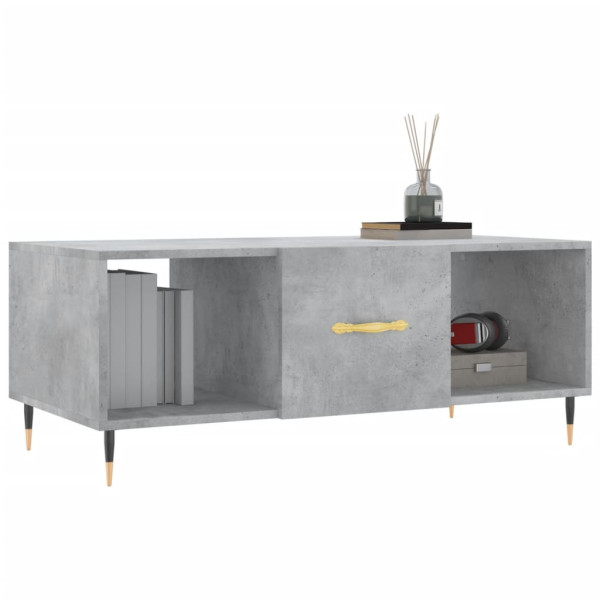 Mesa de centro madera contrachapada gris hormigón 102x50x40 cm M 3