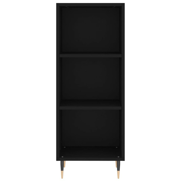 Aparador de madera de ingeniería negro 34.5x32.5x90 cm M 4