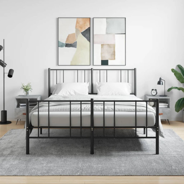 Mesita noche 2 uds madera ingeniería gris hormigón 40x35x47.5cm D