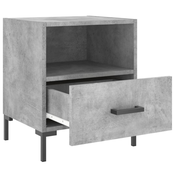 Mesita noche 2 uds madera ingeniería gris hormigón 40x35x47.5cm M 5