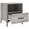 Mesitas noche 2 uds madera ingeniería gris Sonoma 40x35x47.5 cm 5