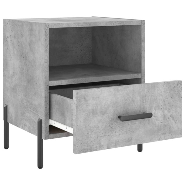 Mesita noche 2 uds madera ingeniería gris hormigón 40x35x47.5cm M 5