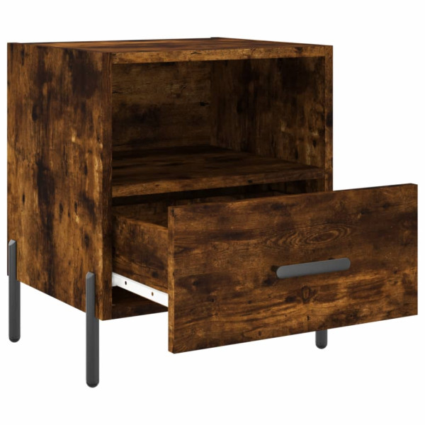 Mesa de cabeceira 2 pcs derivados de madeira carvalho fumado M 5