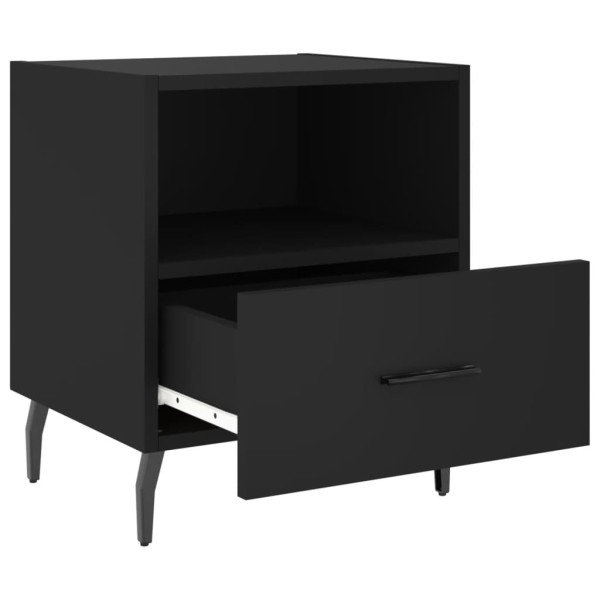 Mesitas de noche 2 uds madera ingeniería negro 40x35x47.5 cm M 5