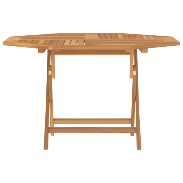 Mesa de jardín plegable madera maciza de teca 120x120x75 cm M 4