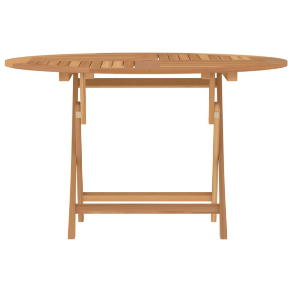 Mesa de jardín plegable madera maciza de teca Ø 120x75 cm M 3