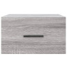 Mesa de noite de parede cinza Sonoma 35x35x20 cm 5