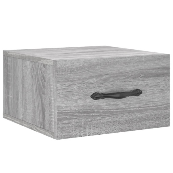 Mesa de cabeceira montagem na parede cinzento sonoma 35x35x20cm M 2