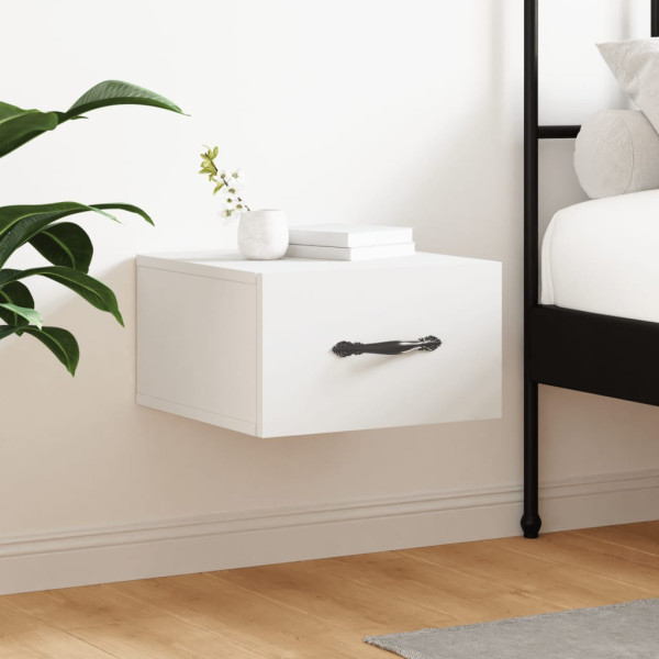 Mesita de noche de pared blanco 35x35x20 cm D