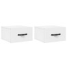 Mesitas de noche de pared 2 uds blanco 35x35x20 cm 2