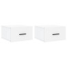 Mesitas de noche de pared 2 uds blanco 35x35x20 cm 2