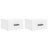 Mesas de cabeceira montagem na parede 2 pcs 35x35x20 cm branco 2