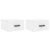 Mesitas de noche de pared 2 uds blanco 35x35x20 cm 2