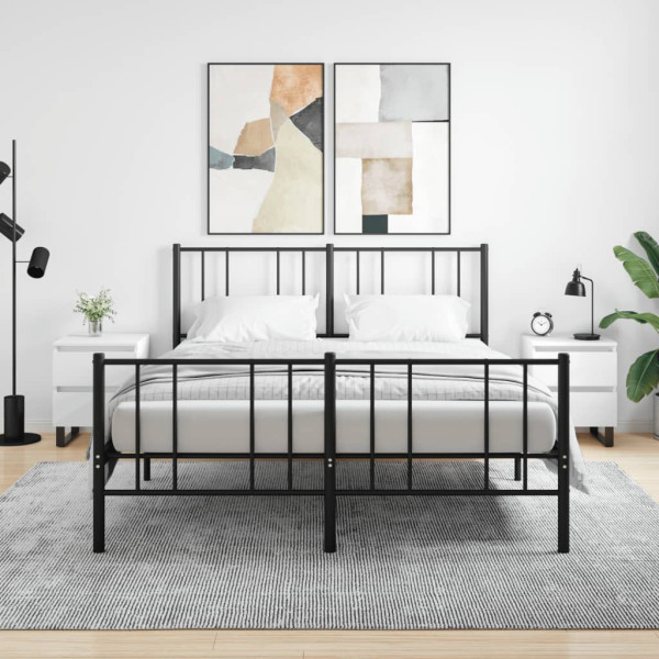 Mesitas de noche 2 uds madera de ingeniería blanco 40x35x50 cm D