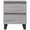 Mesita de noche 2 uds madera ingeniería gris Sonoma 40x35x50 cm 5