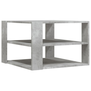 Mesa de centro madera ingeniería gris hormigón 59.5x59.5x40 cm H