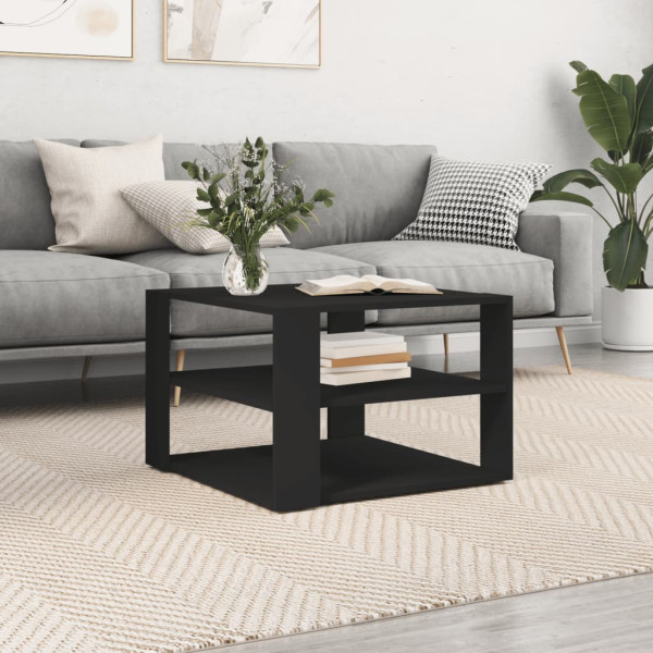 Mesa de centro madera de ingeniería negro 59.5x59.5x40 cm M 5