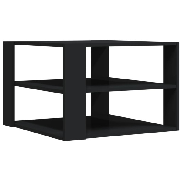 Mesa de centro madera de ingeniería negro 59.5x59.5x40 cm M 3