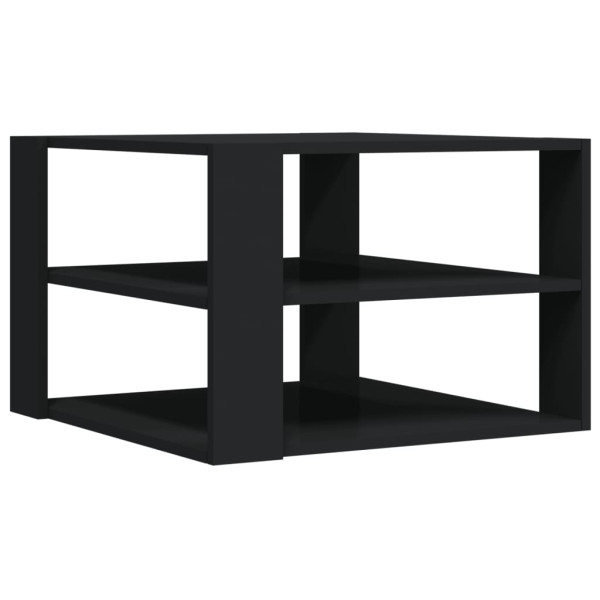 Mesa de centro madera de ingeniería negro 59.5x59.5x40 cm M 4