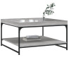 Mesa centro madera ingeniería y hierro gris Sonoma 80x80x45 cm 3