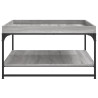 Mesa centro madera ingeniería y hierro gris Sonoma 80x80x45 cm 5