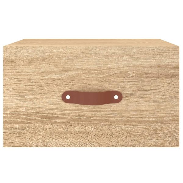 Mesita de noche de pared color roble Sonoma 35x35x20 cm M 5